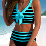 Martina™ | High-Waisted Striped Bikini
