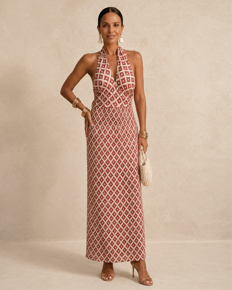 Elegant Dress with Off-Shoulder Design