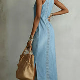 Xoliswa | Soline | Abito in denim con pizzo rétro
