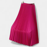 Satin Pleated Skirt