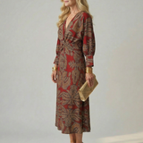Lune™ | Natural Wrap Midi Dress