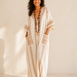 Dalia Ethnic Beige Caftan