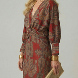 Lune™ | Natural Wrap Midi Dress