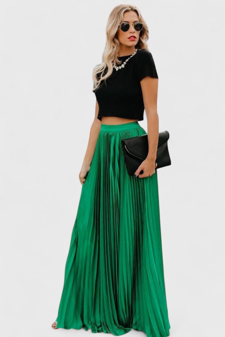 Mila High-Waisted Pleated Skirt