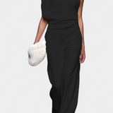 Etta Asymmetrical Fluid Leg Jumpsuit