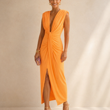 Selena | Draped Fiery Dress