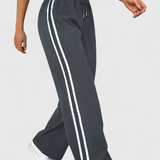 Alanys Wide-Leg Sports Pants with Side Detail
