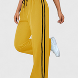 Alanys Wide-Leg Sports Pants with Side Detail