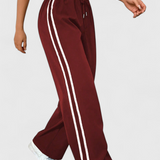 Alanys Wide-Leg Sports Pants with Side Detail