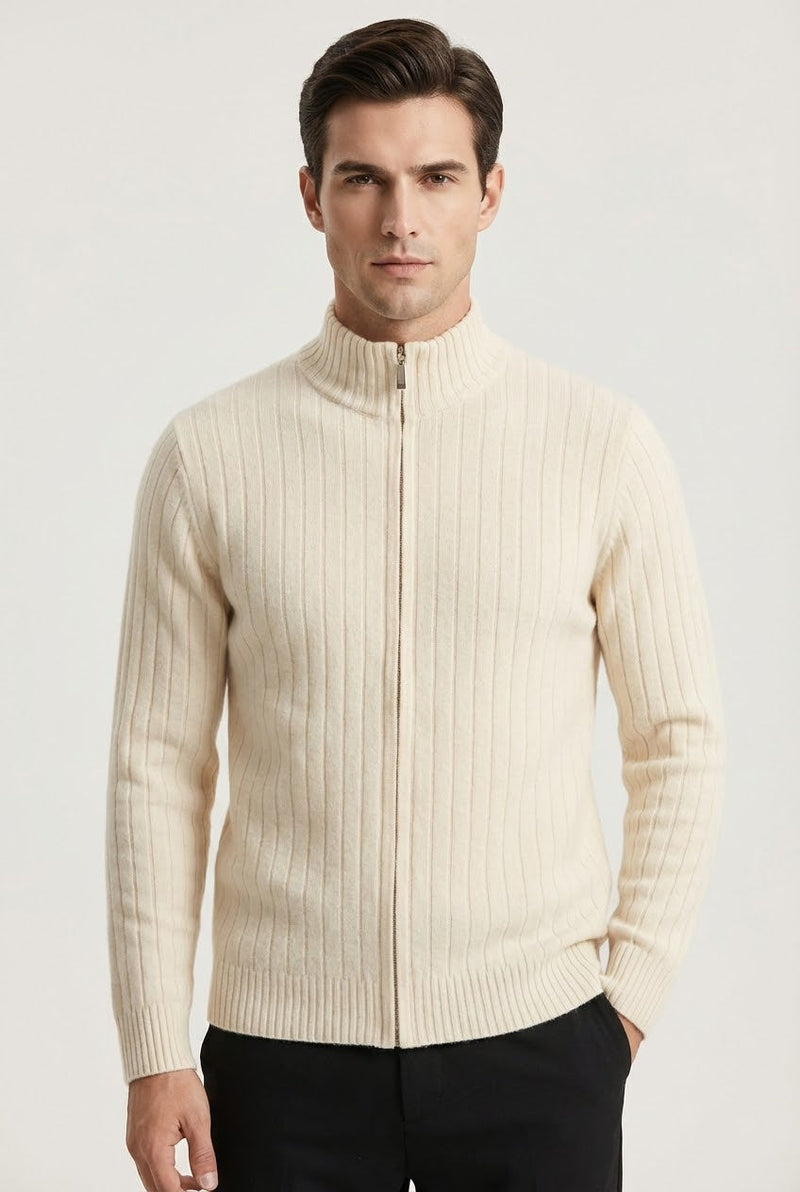 Léon Beige Rib Vest