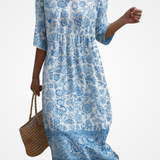 Sofía - Maxi Dress with Round Neckline and Embroidery