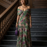 Calen™ | Flowing Midi Dresses with Off-the-Shoulder Design