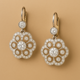 Magdalena - Vintage Earrings with Crystal Mandala