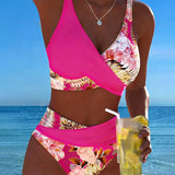 Marta™ | Contrast Floral Bikini Roos
