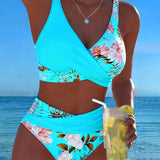 Marta™ | Contrast Floral Bikini Roos