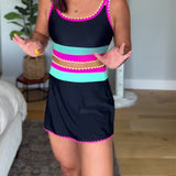 Myra™ | elegant three-piece color-block swimsuit