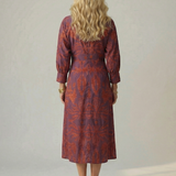 Lune™ | Natural Wrap Midi Dress