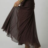 Calen™ | Flowing Midi Dresses with Off-the-Shoulder Design
