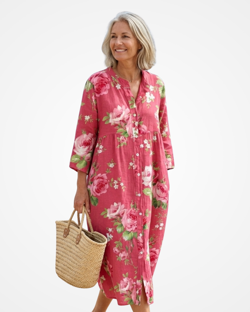 Matilde | Artistic Floral Maxi Dress