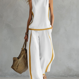 Aurora White Linen Two-Piece Set