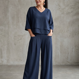 River™ | Layered Top and Wide Leg Pants Set