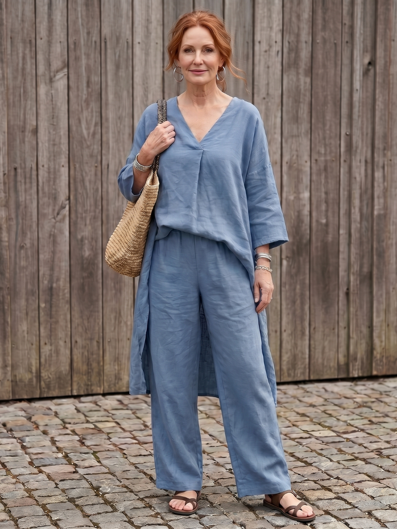 Onyx™ | Loose Tunic and Wide Leg Pants Set
