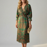 Lune™ | Natural Wrap Midi Dress