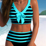 Martina™ | High-Waisted Striped Bikini
