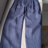 Camille™ | Wide-Leg Cotton-Linen Pants