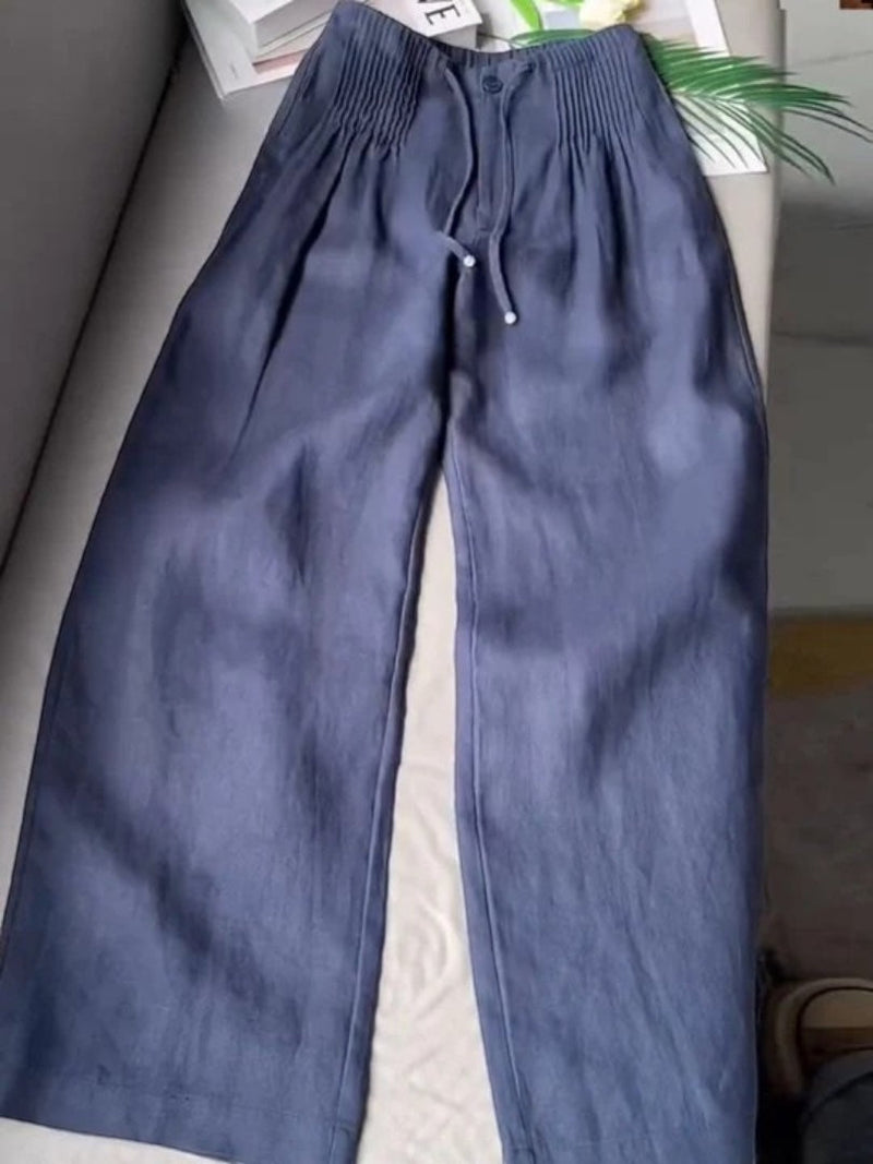 Camille™ | Wide-Leg Cotton-Linen Pants