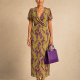 Maxi Floral Dress with Flowing Fall