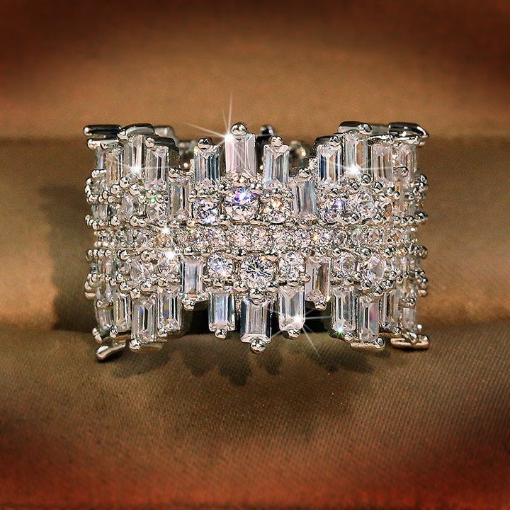 Selina – Elegant square stone diamond ring.
