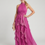 Orea™ | High Neck Ruffled Layered Maxi Dress