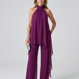 Bearim™ | Asymmetrical Tunic Set with Halter Neck