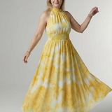 Sylin™ | Gathered Halter Midi Dress