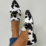 Diana - Printed loafers with buckle detail