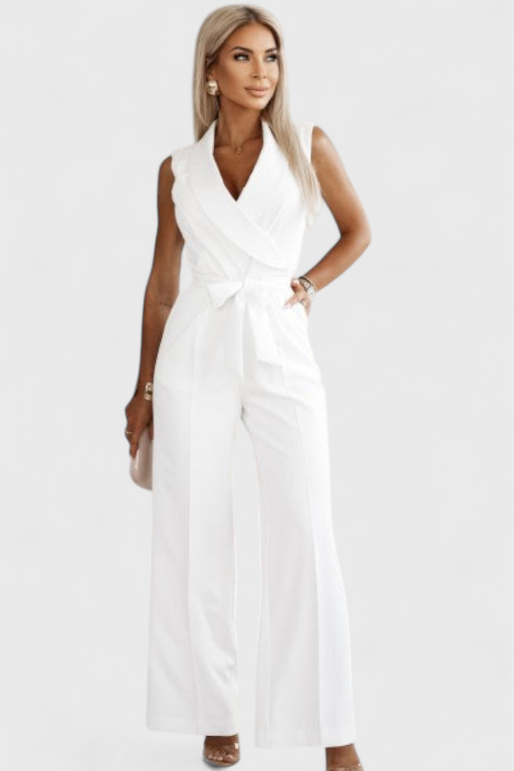 Elegant Sleeveless Montserrat Mono with Bow and Flowing Fall