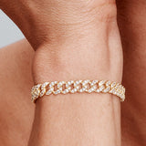 REALISTIC | Cuban Pavé Bracelet Gold