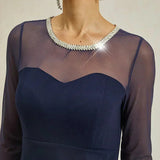 Fitted midi dress with draping