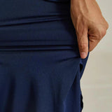 Midi dress with lace and three-quarter sleeves