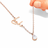 Livia – Gold Necklace with Turquoise Pendant
