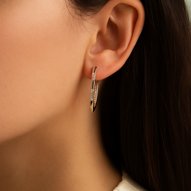 Sophisticated earrings with zirconia stones