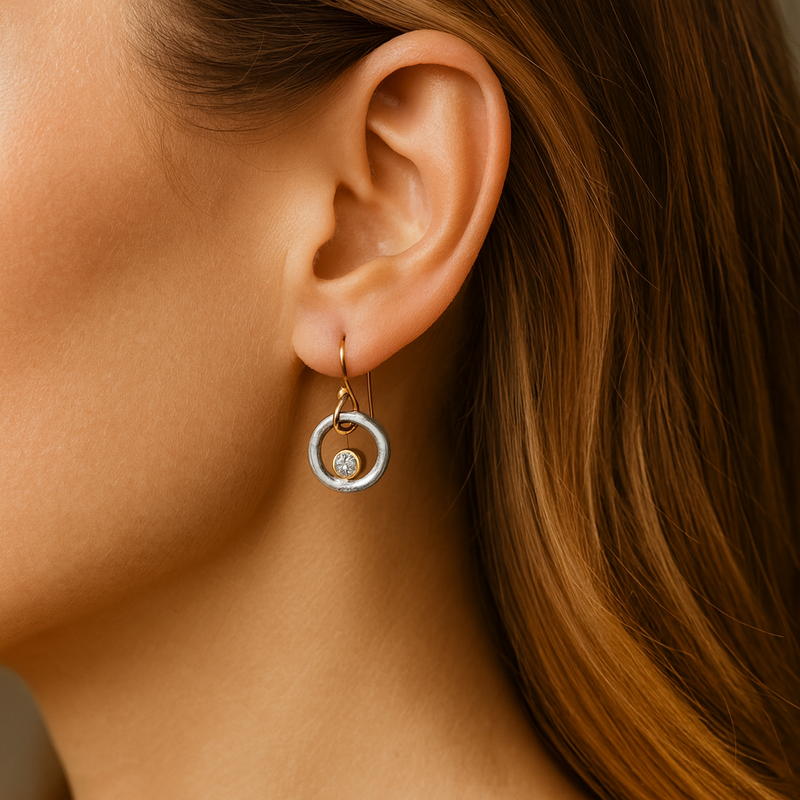 Marlena - Vintage Earrings in Gold and Silver