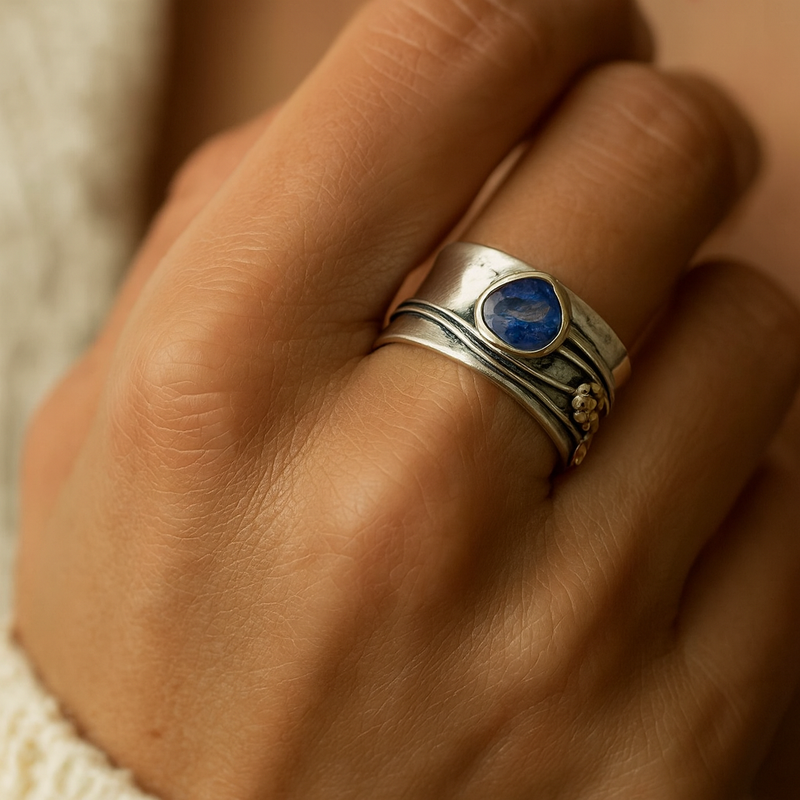Gertrude – Meditation Ring with Czech Stones