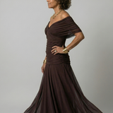 Calen™ | Flowing Midi Dresses with Off-the-Shoulder Design