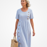 Coralina | Summer Maxi Dress with Clear Stripes