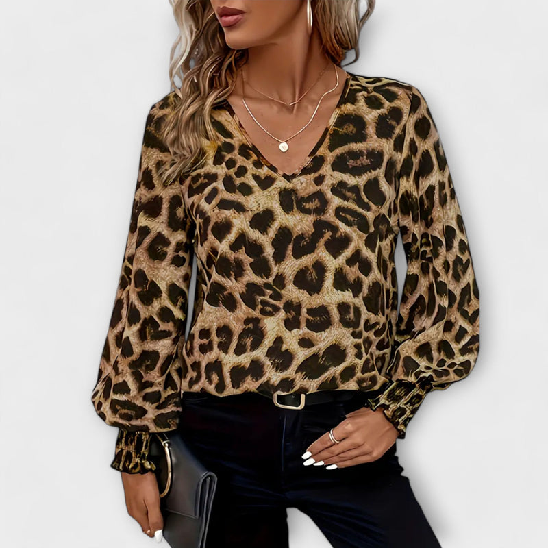 Joana | Leopard Print Blouse