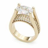 Victoria – Radiant ring with side embellishments.