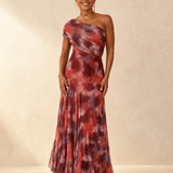 Precious | Watercolor Off-Shoulder Long Dress