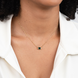 Liliana – Gold Necklace with Rectangular Pendant